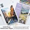 Ohuhu Cotton-Top Watercolor Paper Pad: 9"x12" Cold Press/Hot Press Paper - 140 lb/300 GSM Heavyweight White Paper - Water Color Paper for Watercolor Gouache Ink Acrylic Professional Artist